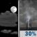 Monday Night: Partly Cloudy then Chance Showers And Thunderstorms